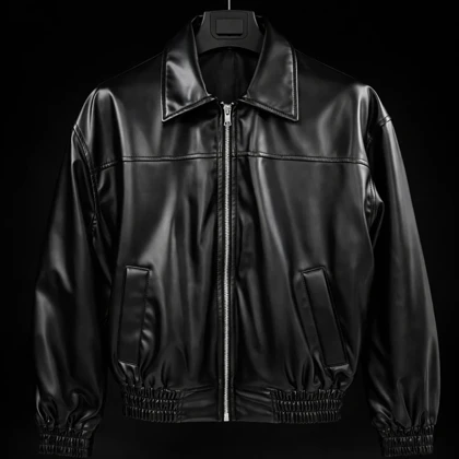 جکت چرم مشکی پایین کش خاص * استایل ترند و فوق العاده شیک 2026