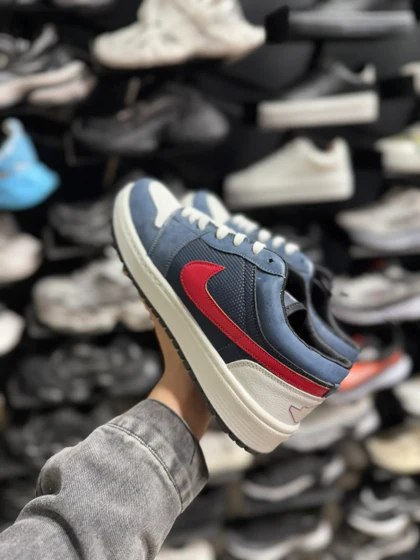 کتانی مردانه جردن وان سرمه ای قرمز