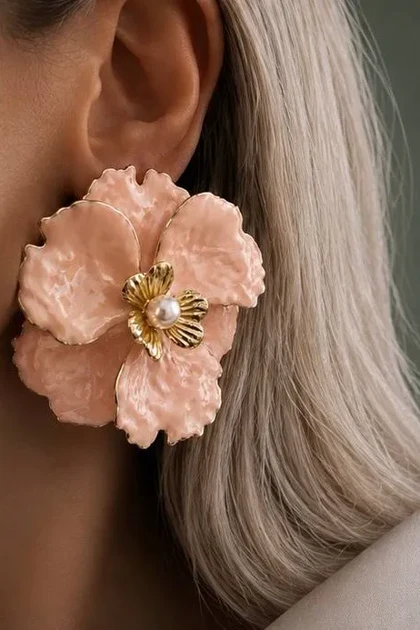 گوشواره وارداتی گلیا گلبرگی و مروارید