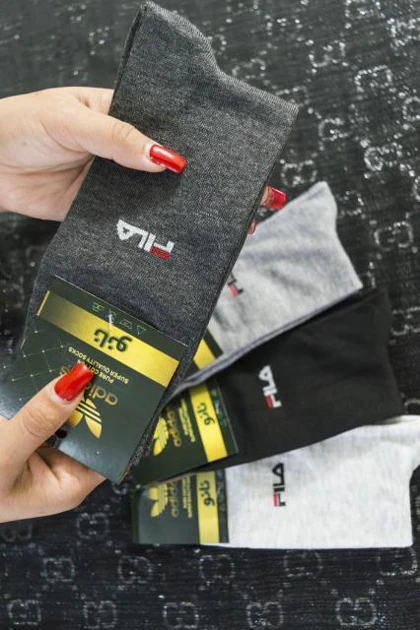 تولیدی جوراب مردانه ساق بلند نانو پک اقتصادی 12 جفتی مناسب کارمندان بسته بندی سلفونی 12 جفتی