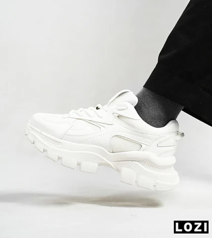 کفش کتانی مردانه سفید BERSHKA