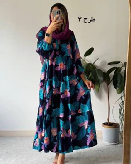 پیراهن نخی وارداتی هلیا