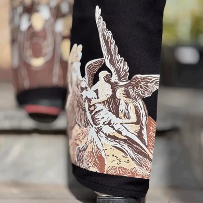 شلوار اسلش کاستوم نقش برجسته فرشته Angel