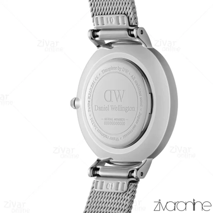 ساعت دنیل ولینگتون زنانه حصیری سیلور صفحه سفید ایندکس یونانی 105508