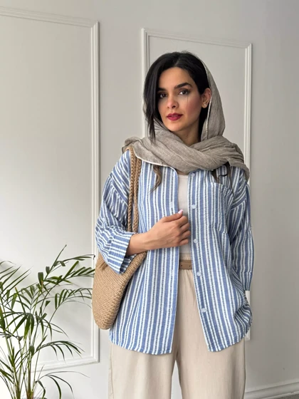 مانتو شومیزی راه راه یاس