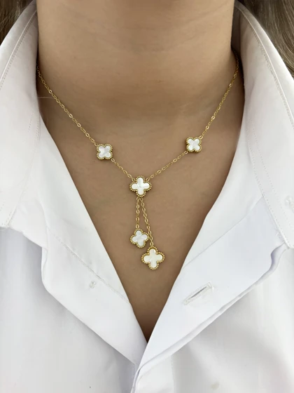 گردنبند ونکلیف سفید جدید زنانه 914