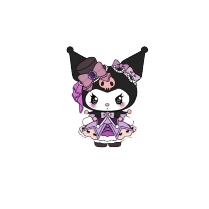 استیکر پارچه و لباس پاد آفرین مدل کارتونی کورومی kuromi کد 299