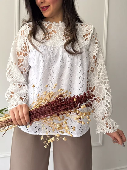 شومیز خامه دوزی گلسا