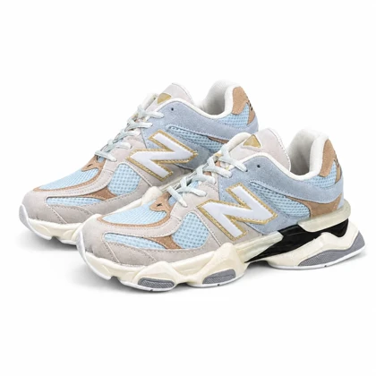 کفش کتانی مردانه مدل نیوبالانس 9060 آبی طوسی کرم New Balance 9060