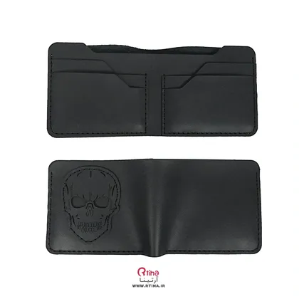 کیف پول اسکلتی چرمی جیبی SKULL (دخترانه پسرانه)