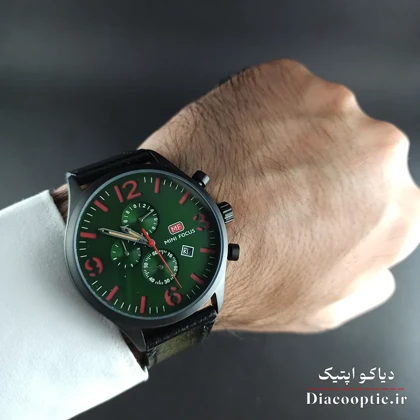 ساعت مچی مردانه اورجینال موتور ژاپن برند مینی فوکوس سه موتور مدل Mf0003G.01 بند چرم