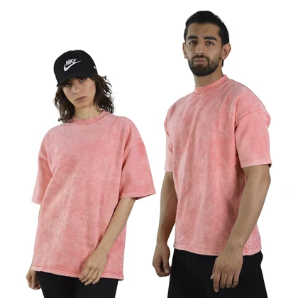 تیشرت باکسی اسپرت سنگشور مدل ZRA-4B0293 گلبهی