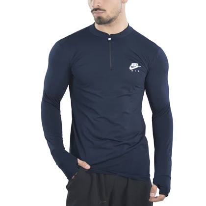استرج نیم زیپ ورزشی مردانه نایک مدل VHD-Dri Fit-4K0978 سرمه ای