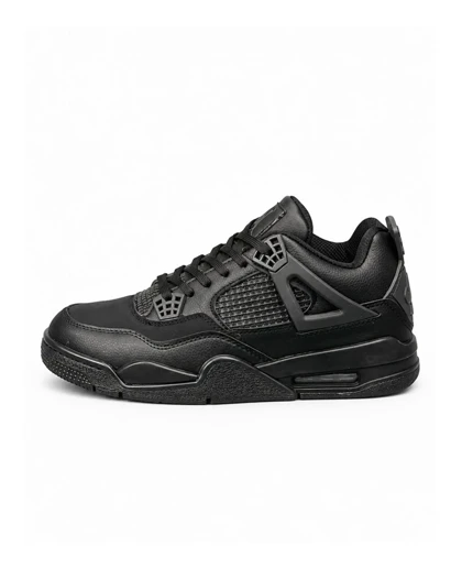 کفش کتانی بزرگ پا مردانه مدل نایکی جرن فور مشکی فول Nike jordan 4