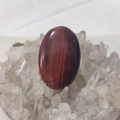 نگین سنگ چشم ببر اصل قرمز (چشم شاهین)کد 4