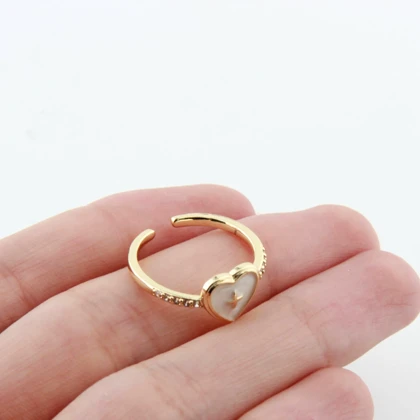 انگشتر دخترانه مدل قلب مینیاتوری