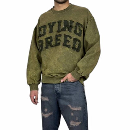 دورس سنگ شور مردانه سبز قواره باکسی با گلدوزی برجسته