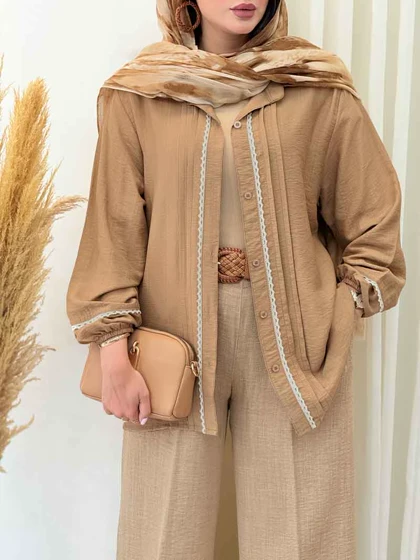 مانتو آستین کش نواردوزی