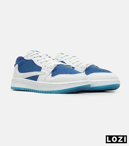 کفش کتانی مردانه و زنانه آبی سفید NIKE travis scott مدل 8321