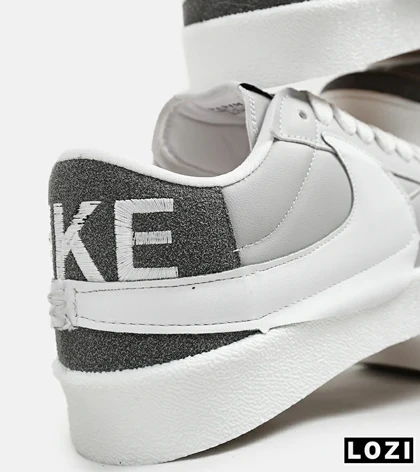 کفش نایک مردانه و زنانه طوسی سفید Nike Blazer Low 77 Jumbo
