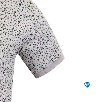 پولوشرت ضدتعریق مدل دیما طرح ملانژ سبز