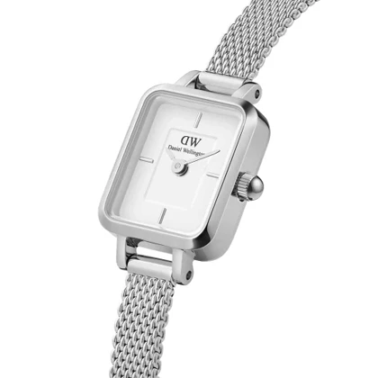 ساعت دنیل ولینگتون مینی زنانه مدل DW-5519-L مستطیلی سیلور با صفحه سفید
