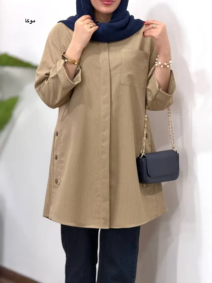 مانتو دکمه دار آیسو یکتا