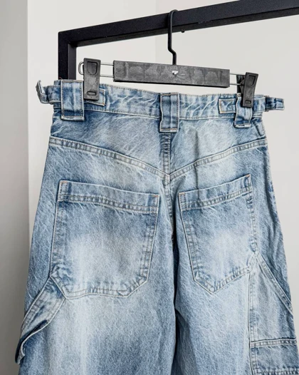 شلوار جین ابی BERSHKA🧊