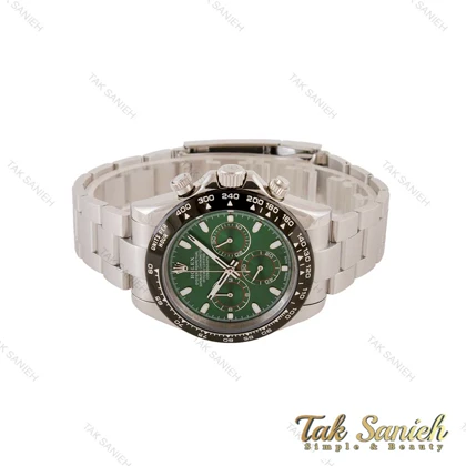 ساعت رولکس دیتونا مردانه نقره ای صفحه سبز Rolex-5009-G