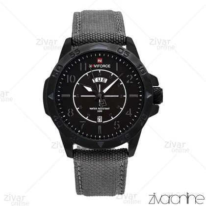 ساعت اورجینال ناوی فورس NaviForce مردانه تک موتوره طوسی مشکی 106950