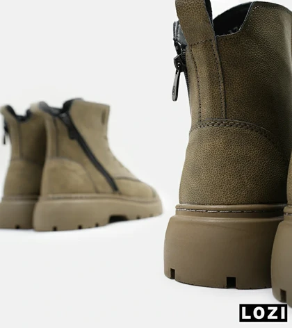 نیم بوت چرمی مردانه زیتونی Timberland