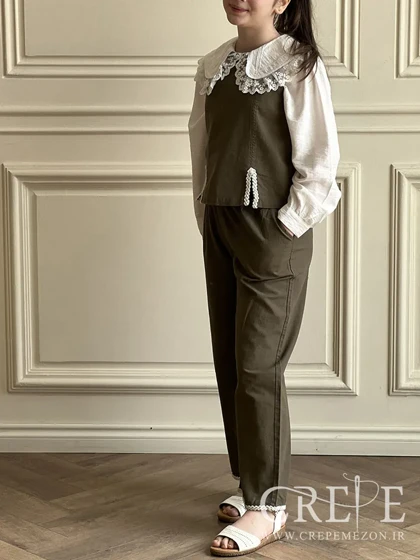 ست تاپ و شلوار نوار کنفی