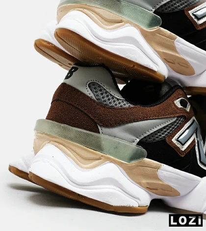 کفش کتانی مردانه و زنانه مشکی طوسی قهوه ای NEW BALANCE 9060
