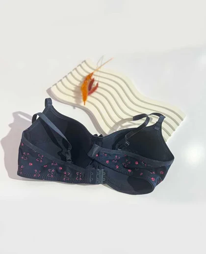 سوتین فنردار طرح گربه سرمه ای هونکس کد 2020