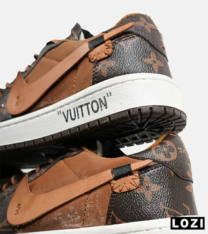 کفش کتانی مردانه و زنانه NIKE jordan 1 x LOUIS VUITTON مدل 6917
