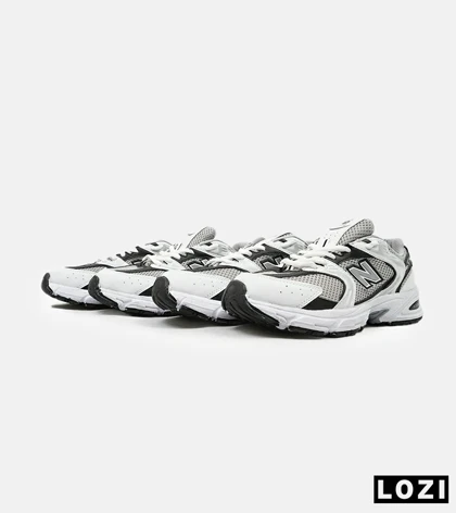 کفش کتانی مردانه و زنانه سفید خاکستری NEW BALANCE 530 مدل 4073