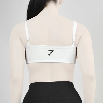 نیم‌تنه جلو گره‌ای ورزشی زنانه جیم شارک مدل PB-4H0243 سفید