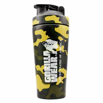 شیکر استیل ورزشی یک تیکه گوریلا مدل Army-402P350 ظرفیت 0.74 لیتر