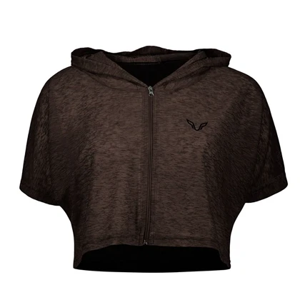 کراپ تیشرت زیپ‌دار ورزشی زنانه TS1992