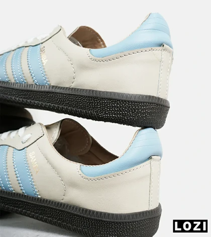 کفش کتانی مردانه و زنانه کرم آبی ADIDAS Samba مدل 7303