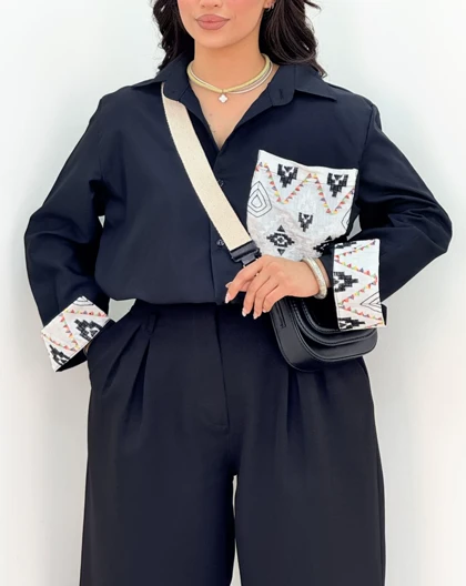 شومیز ترکیبی پارمین(50)کد:5623