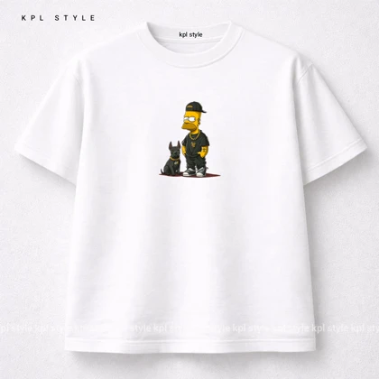 تیشرت باکسی طرح سیمپسون‌ها 100٪ پنبه | کد 1383