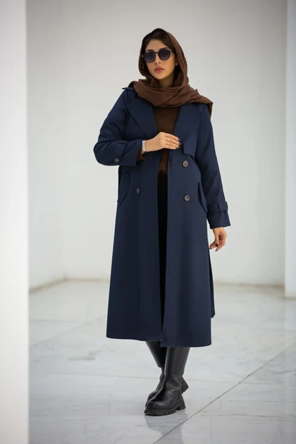 مانتو پرادا ژیله دار ماکسی