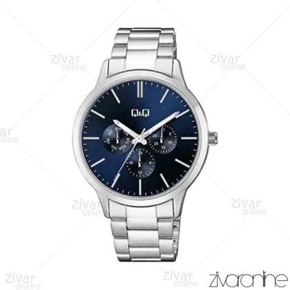 ساعت کیو اند کیو (Q&amp;Q) مردانه سه موتوره استیل صفحه سرمه ای 105526