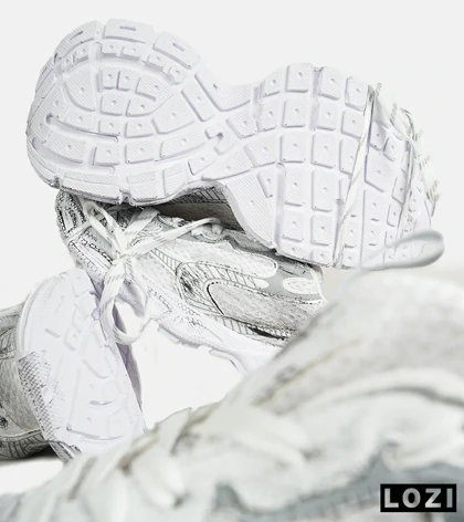 کفش کتانی مردانه و زنانه سفید طوسی Balenciaga 3XL مدل 7273