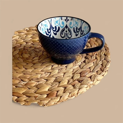 فنجان سرامیکی لته خوری دنی هوم رنگ سرمه ای / BA57