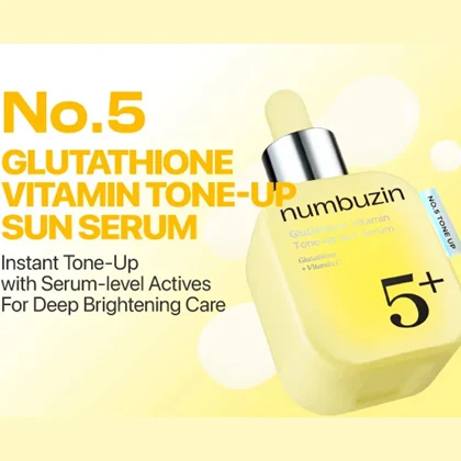سرم ضد آفتاب نامبوزین Numbuzin مدل No.5+ تون آپ SPF50+