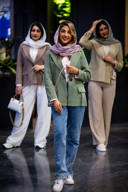 مانتو مازراتی ملانژ دکوب چاک‌دار