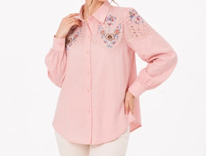 شومیز زنانه گلدوزی وارداتی