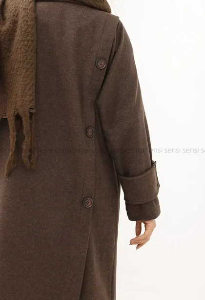 پالتو فوتر پشت دکمه آستر دار کد1005030